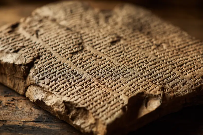 Ancient clay tablet from Mesopotamia